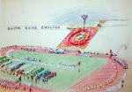 Лучишкин С.А. Стадион Олимпийских игр. Набросок. 1965